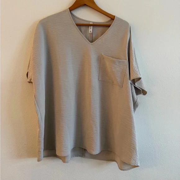 Zenana Beige Blouse - Picture 1 of 4